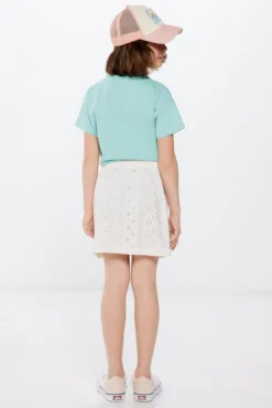 Falda bordado suizo niña