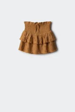 Falda bordado suizo niña