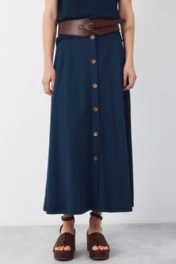 Falda capa midi