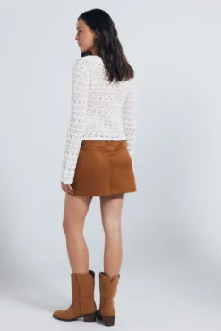 Falda corta antelina