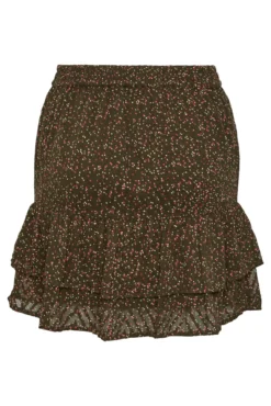 Falda corta con volantes