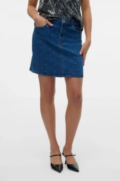 Falda corta denim