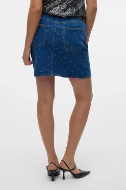 Falda corta denim