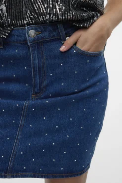 Falda corta denim