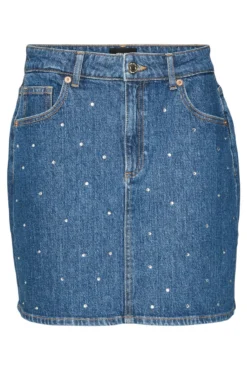 Falda corta denim