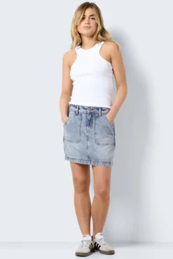 Falda corta denim