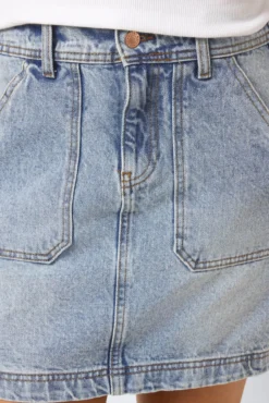 Falda corta denim