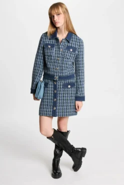 Falda corta de tweed