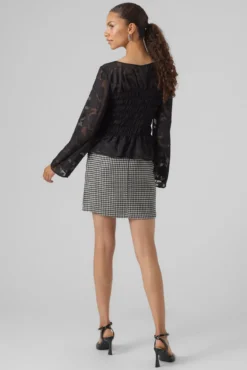 Falda corta pata de gallo