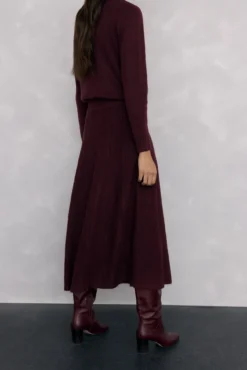 Falda de punto jaspeada