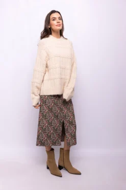 Falda estampada jacquard