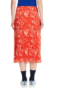Falda estampada midi evasé