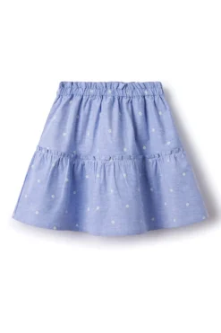 Falda flores blancas niña