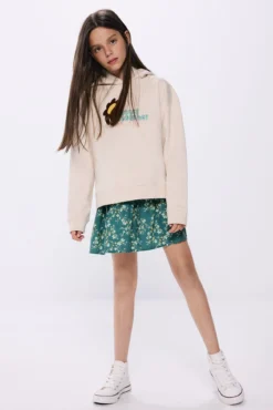 Falda flores niña