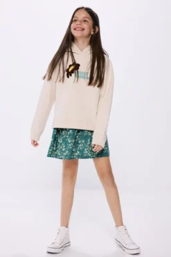 Falda flores niña
