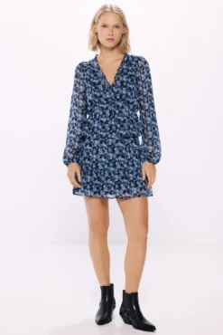 Falda gasa lurex estampada