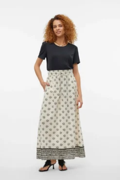 Falda larga estampada