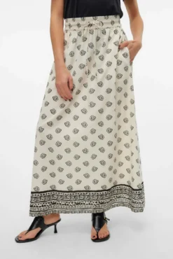 Falda larga estampada