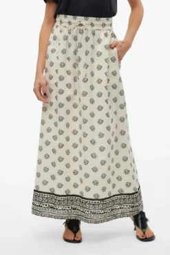 Falda larga estampada