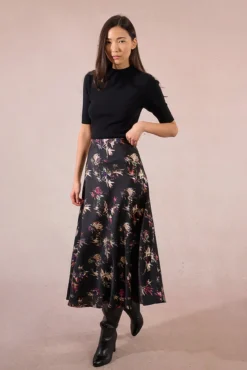 Falda larga estampado floral