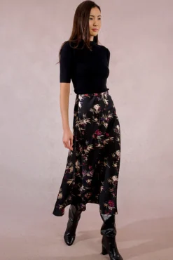 Falda larga estampado floral