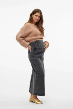 Falda larga vaquera maternity