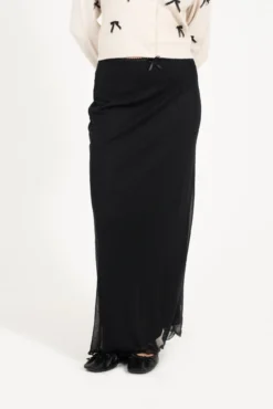 Falda maxi con malla
