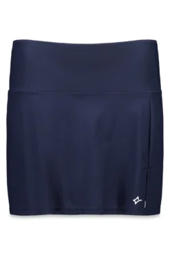 Falda microfibra azul malla interior