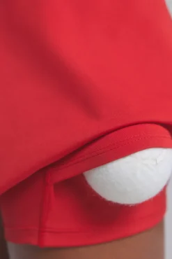 Falda microfibra roja malla interior