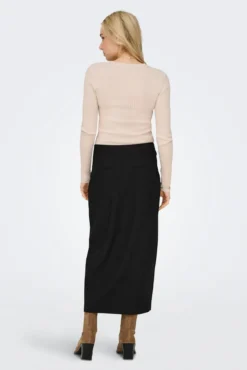 Falda midi abertura