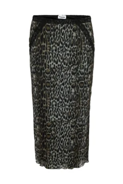 Falda midi animal cinturilla