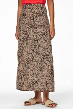Falda midi animal print