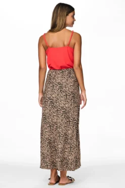 Falda midi animal print