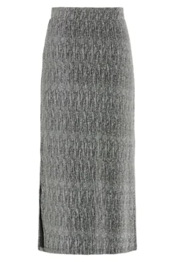 Falda midi con glitter