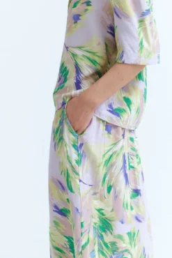 Falda midi con viscosa