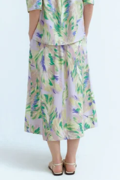 Falda midi con viscosa