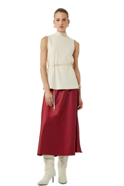 Falda midi de corte regular con cintura estándar
