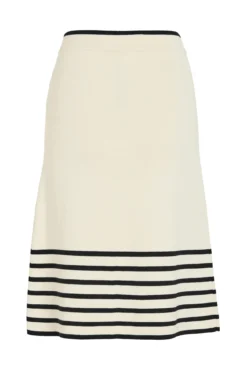 Falda midi de punto con viscosa