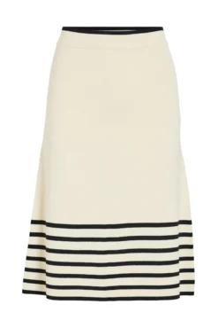 Falda midi de punto con viscosa