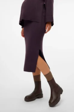 Falda midi de punto maternity