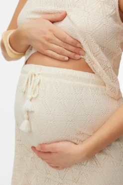 Falda midi encaje maternity