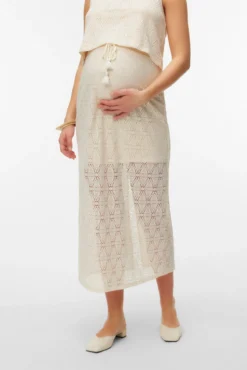 Falda midi encaje maternity