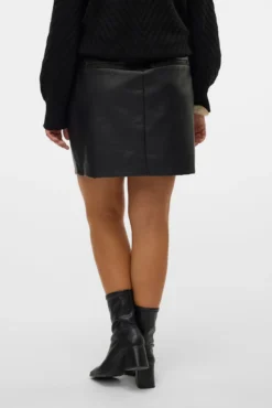 Falda midi encerada talla grande