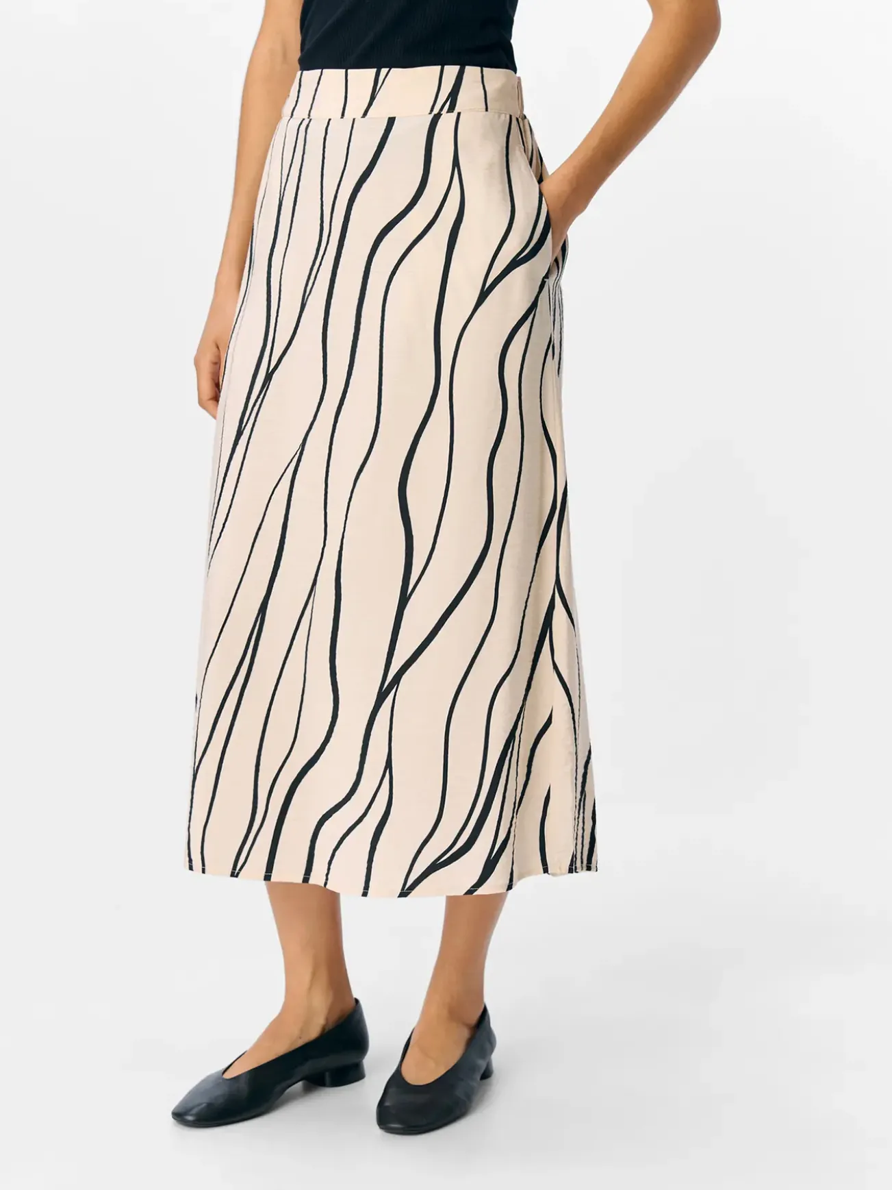 Falda midi estampada