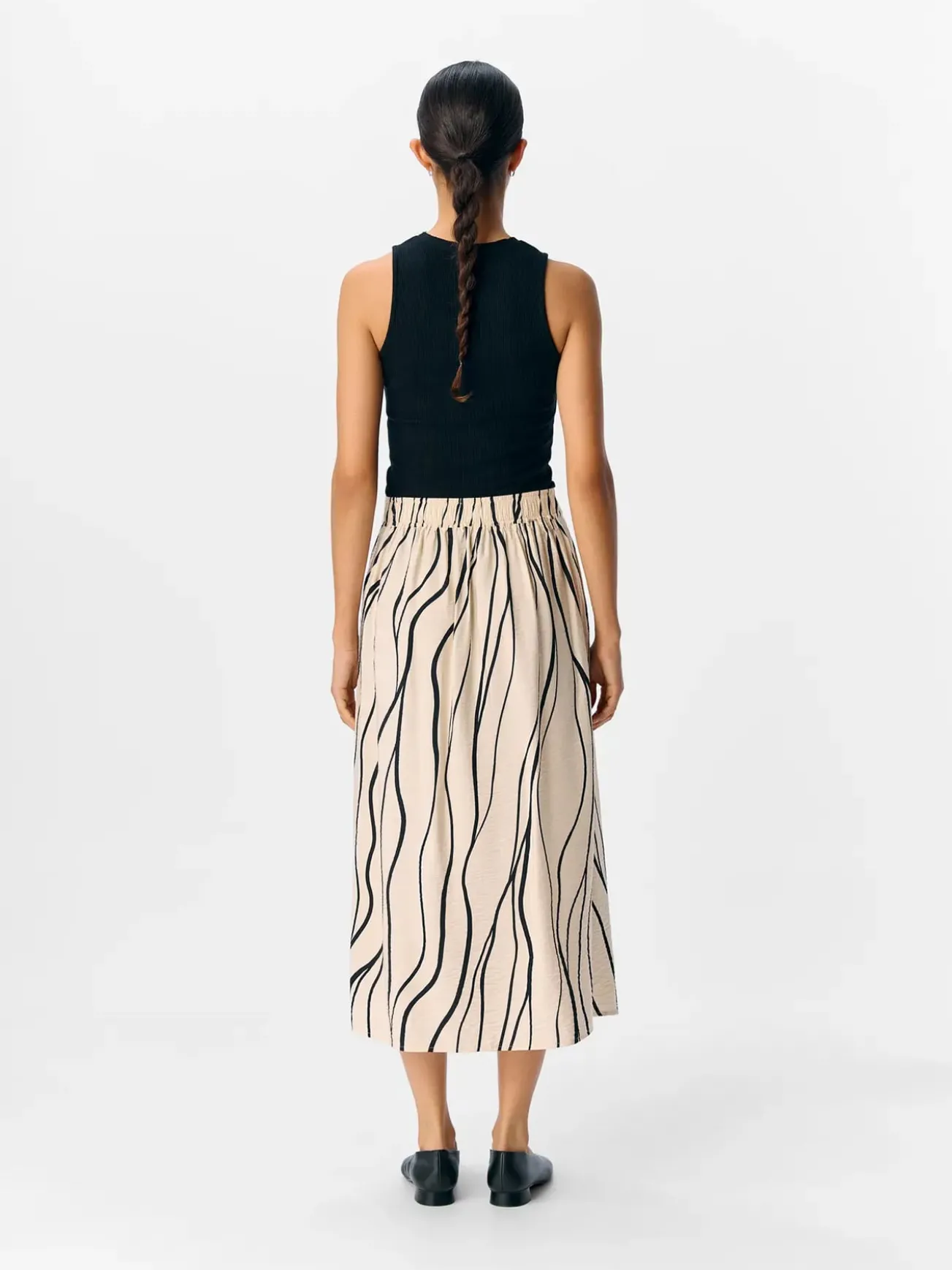 Falda midi estampada