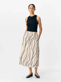 Falda midi estampada