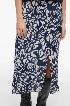 Falda midi estampada