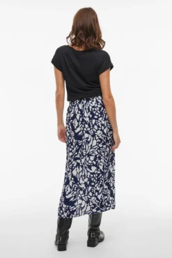 Falda midi estampada