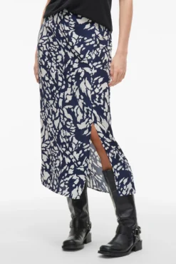 Falda midi estampada