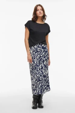 Falda midi estampada